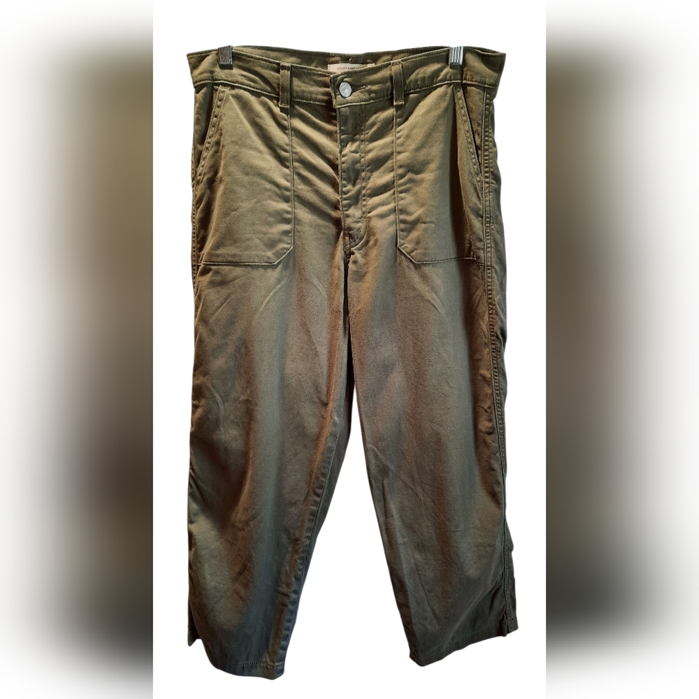 Levi's Pants Womans 30 Green Utility Cropped Classic Casual Army 90s Preppy